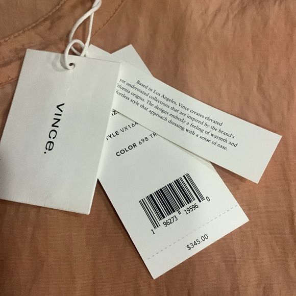 NWT Vince Relaxed Band Collar Blouse Size X-Small - Picture 9 of 9